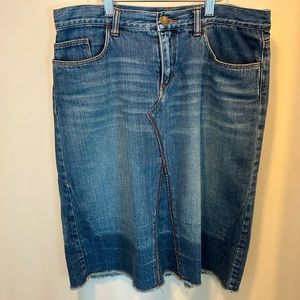 Express Midi Denim Skirt